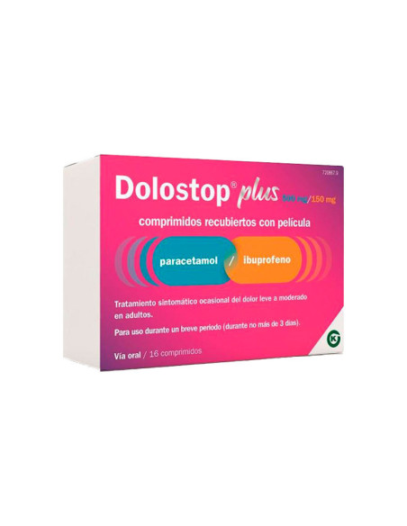 Dolostop plus 500 mg/150 mg comprimidos recubiertos con pelicula