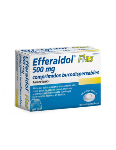 Efferaldol flas 500 mg comprimidos bucodispersables