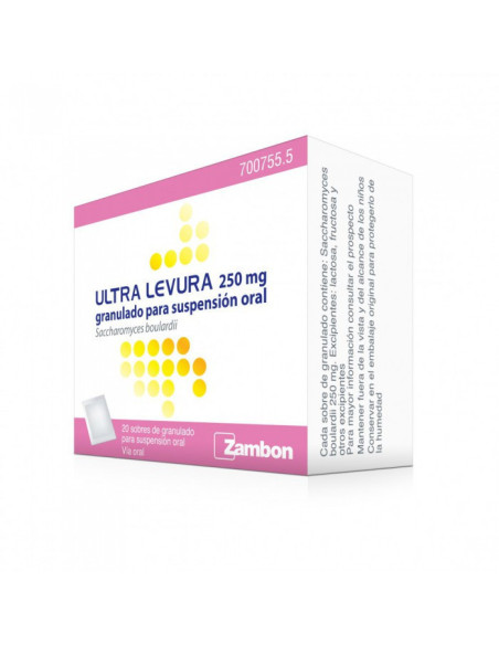 Ultra-levura 250 mg polvo para suspension oral