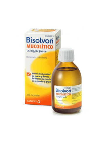 Bisolvon mucolitico 1,6 mg/ml jarabe 1 frasco 200 ml