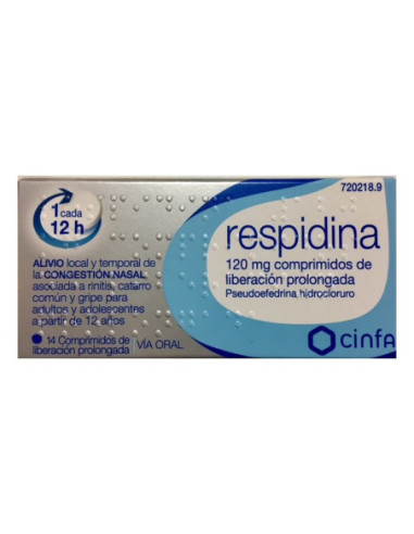 Respidina 120 mg comprimidos de liberacion prolongada