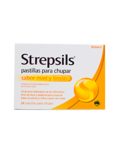 Strepsils pastillas para chupar sabor miel y limon