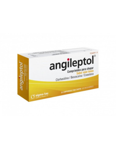 Angileptol comprimidos para chupar sabor miel-limon