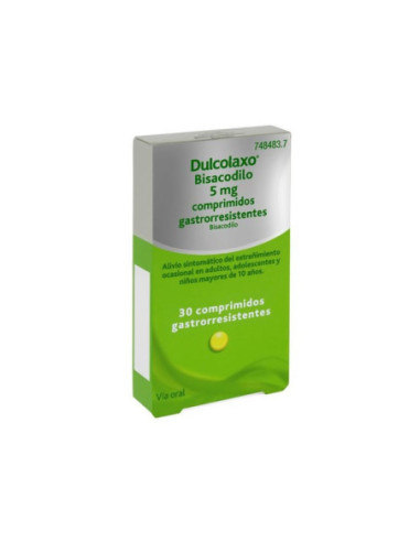 Dulcolaxo bisacodilo 5 mg 30 comprimidos gastrorresistentes