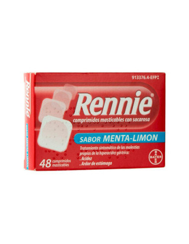 Rennie 680 mg/80 mg 48 comprimidos masticables con sacarosa