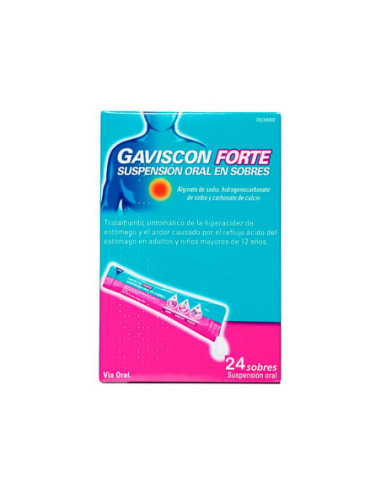 Gaviscon forte suspension oral 24 sobres