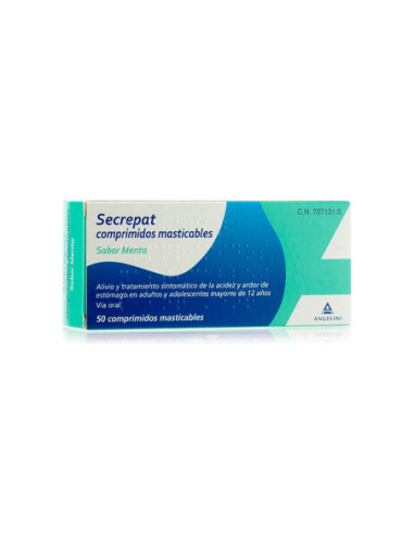 Secrepat comprimidos masticables sabor menta 50 comprimidos