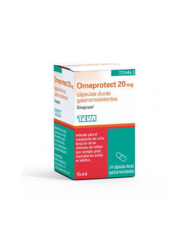 Omeprotect 20 mg 25 capsulas duras gastrorresistentes