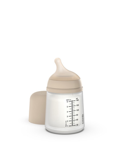 SUAVINEX BIBERON ANTICOLICO ZERO-ZERO FLUJO LENTO + 0 M, 180 ML TONO LIGHT
