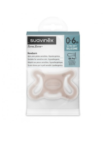 SUAVINEX CHUPETE ZERO-ZERO TETINA FISIOLOGICA SX PRO 0-6 M 1 UD, TONO MEDIO