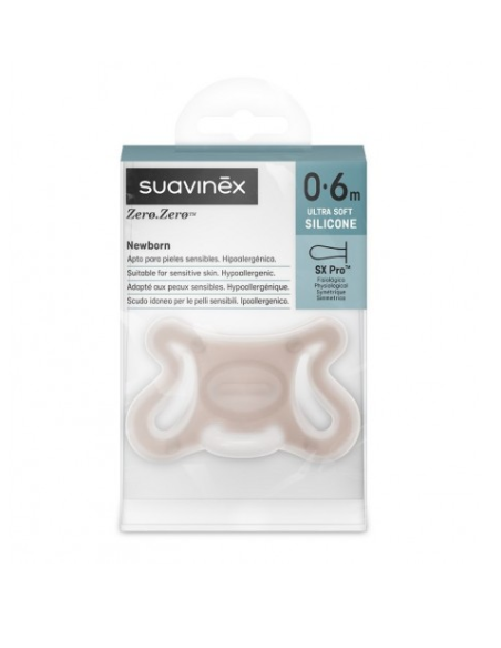 SUAVINEX CHUPETE ZERO-ZERO TETINA FISIOLOGICA SX PRO 0-6 M 1 UD, TONO MEDIO