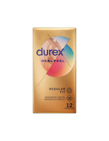 DUREX PRESERVATIVOS REAL FEEL, 12 UDS.