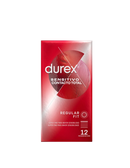 DUREX PRESERVATIVOS SENSITIVO CONTACTO TOTAL, 12 UDS.