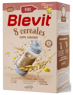 BLEVIT BIBE 8 CEREALES CACAO, 500 GR.