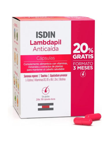 ISDIN PACK LAMBDAPIL ANTICAIDA, 180 CÁPSULAS