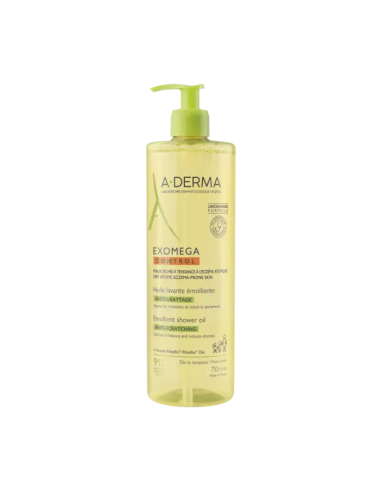 A-DERMA EXOMEGA CONTROL ACEITE LIMPIADOR EMOLIENTE ANTI-PICOR, 750 ML