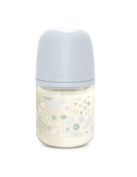 SUAVINEX BIBERON VIDRIO DE FLUJO LENTO (S) CON TETINA FISIOLOGICA SX PRO + 0 M, 120 ML