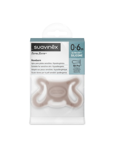 SUAVINEX CHUPETE ZERO-ZERO TETINA FISIOLOGICA SX PRO 0-6 M 1 UD, TONO DEEP