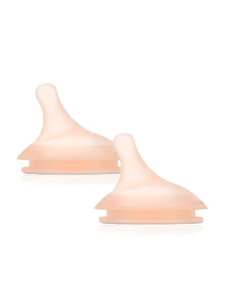 SUAVINEX TETINA DE SILICONA ULTRA-SUAVE PARA BIBERÓN ANTICÓLICO ZERØ ZERØ. FLUJO DENSO (L), 2 UDS.