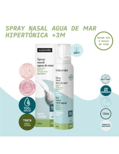 SUAVINEX SPRAY NASAL AGUA DE MAR HIPER +3 M,...