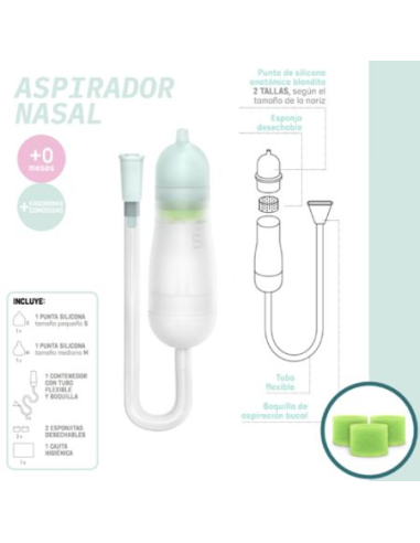 SUAVINEX ASPIRADOR NASAL + 0 M, 1 UD.