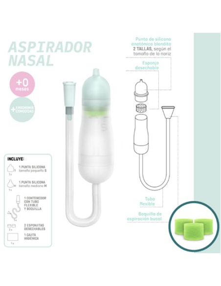SUAVINEX ASPIRADOR NASAL + 0 M, 1 UD.