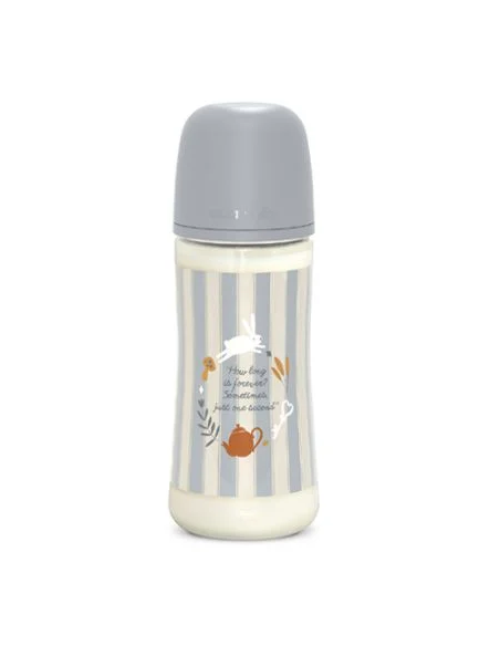 SUAVINEX BIBERÓN PREMIUM POLIAMIDA DE FLUJO DENSO (L) CON TETINA FISIOLOGICA SX PRO + 6 M, 360 ML