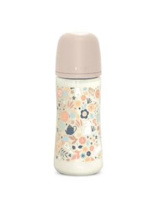 SUAVINEX BIBERÓN PREMIUM POLIAMIDA DE FLUJO DENSO (L) CON TETINA FISIOLOGICA SX PRO + 6 M, 360 ML