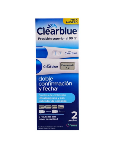 CLEARBLUE PACK TEST DE EMBARAZO ULTRATEMPRANA + TEST DE EMBARAZO CON INDICADOR DE SEMANAS