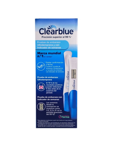 CLEARBLUE PACK TEST DE EMBARAZO ULTRATEMPRANA + TEST DE EMBARAZO CON INDICADOR DE SEMANAS