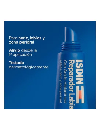 Fluido Labial Reparador ISDIN con Ácido Hialurónico 10ml