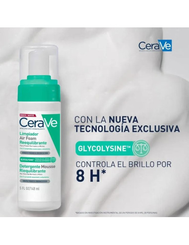 CERAVE LIMPIADOR AIR FOAM REQUILIBRANTE, 148 ML