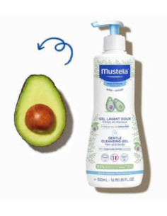 Gel Suave de Baño Mustela con Aguacate BIO 500 ml 2