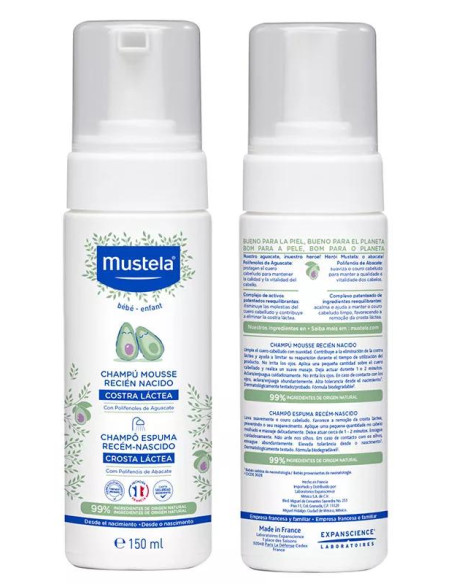 Mousse Champú Mustela Recién Nacido 150 ml