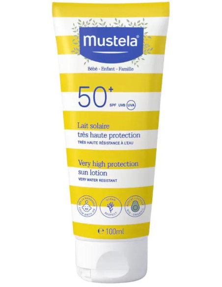 Leche Solar SPF50+ Alta Protección Niños Mustela 100 ml