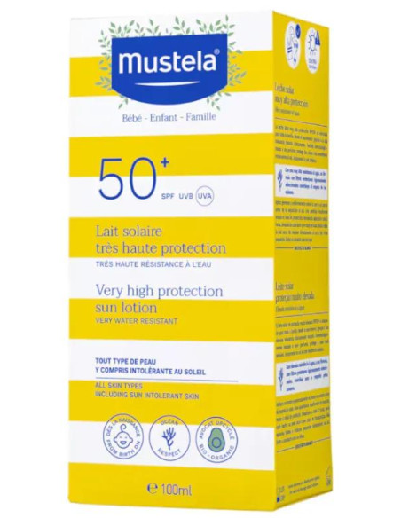 Leche Solar SPF50+ Alta Protección Niños Mustela 100 ml