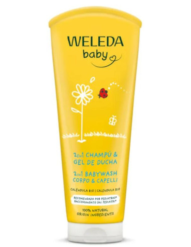 Champú y Gel de Ducha de Caléndula Weleda Baby...
