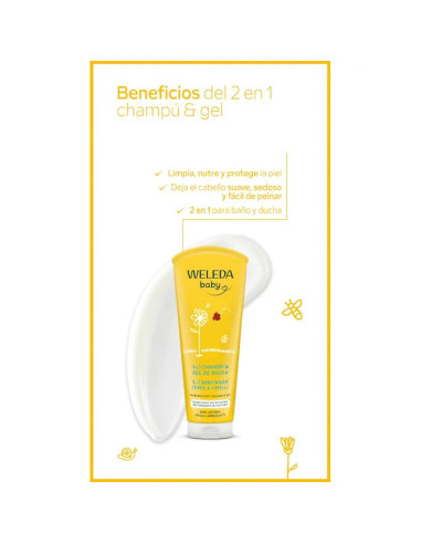 Champú y Gel de Ducha de Caléndula Weleda Baby...