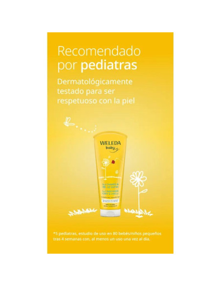 Champú y Gel de Ducha de Caléndula Weleda Baby 200 ml