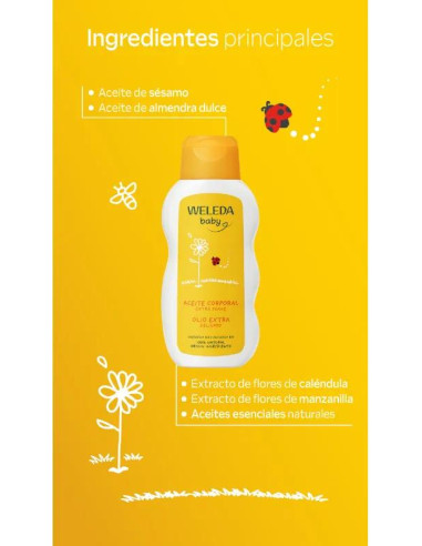 Aceite Corporal de Caléndula Weleda Baby 200 ml