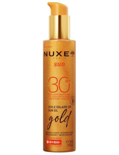 Aceite Bronceador Gold SPF30 para Rostro y Cuerpo Nuxe...