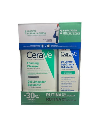 Pack de Control de Aceite Foaming de CeraVe...