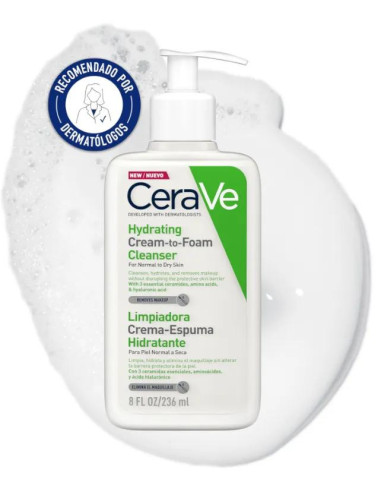 Limpiador Hidratante en Crema-Espuma CeraVe 236 ml