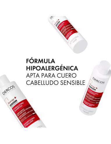 Champú Estimulante Energy+ Vichy Dercos Technique 400 ml Combate la Caída