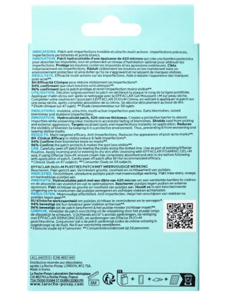 Parches Anti-Imperfecciones La Roche Posay Effaclar Duo+M 22 uds