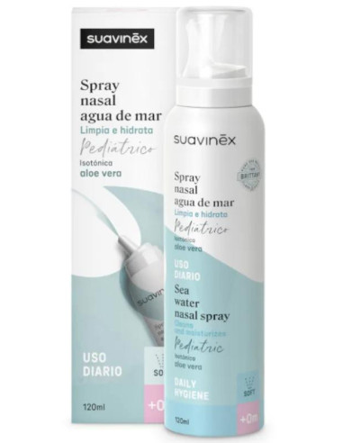 Spray Nasal Isotónico Pediátrico Suavinex con Aloe Vera +0m 120 ml