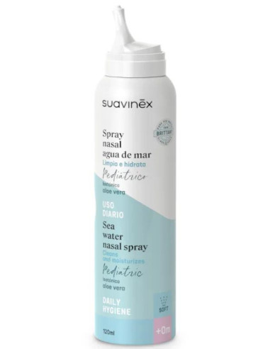 Spray Nasal Isotónico Pediátrico Suavinex con Aloe Vera +0m 120 ml