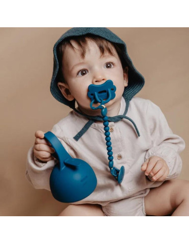 Portachupetes de Silicona Suavinex Colour Essence con Asa Ballad Blue