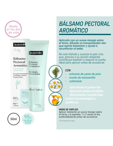 Bálsamo Aromático Pectoral Suavinex +0m 50 ml
