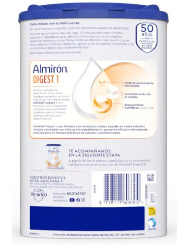 Leche de Inicio Almirón Advance Digest 1 - 800 gr